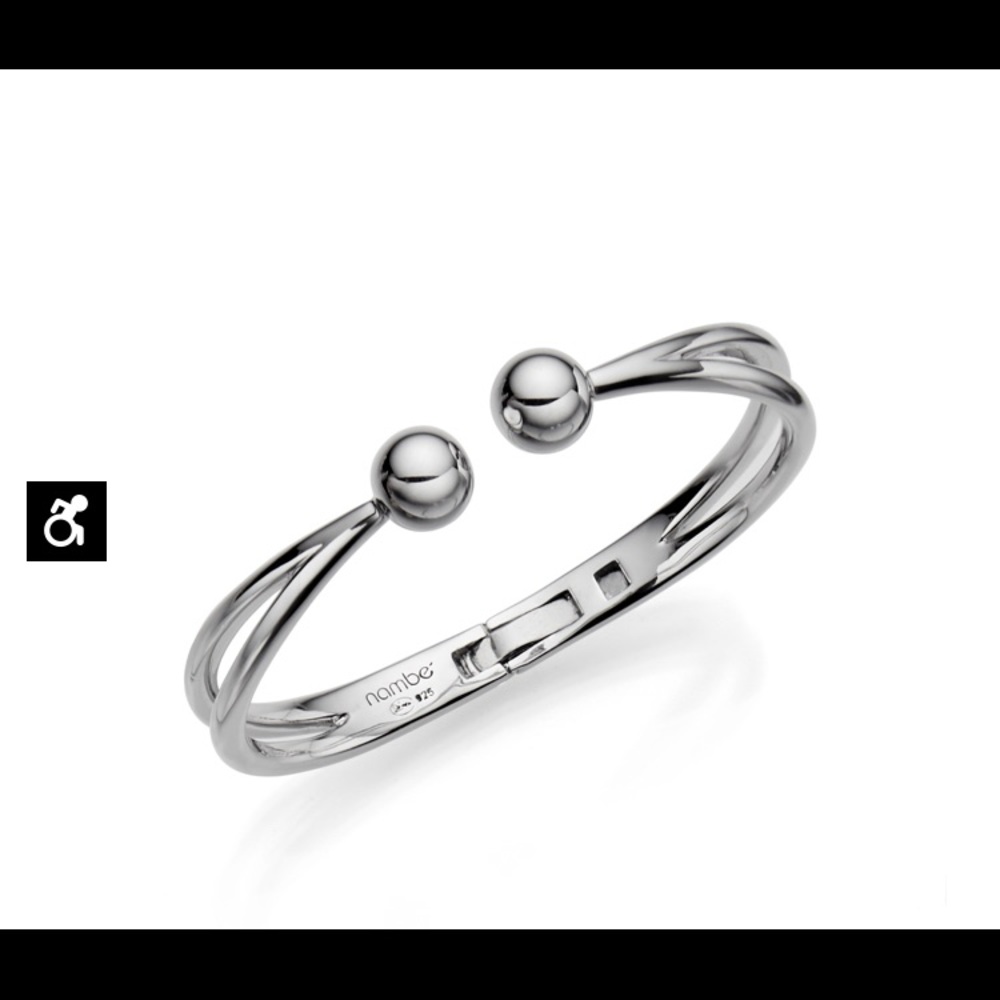 Nambe Drop Hinged Bangle Bracelet NWOT